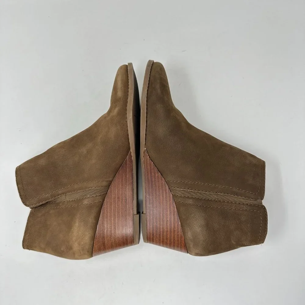 Franco Sarto Wera Wedge Soft Leather Ankle Booties Boots